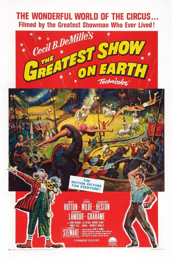 The Greatest Show On Earth Us Poster Art Right: Charlton Heston 1952 Movie Poster Masterprint Image 1