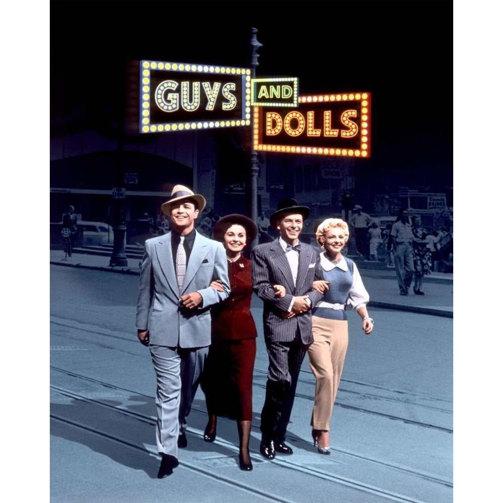 Guys And Dolls Marlon Brando Jean Simmons Frank Sinatra Vivian Blaine 1955 Poster Print Image 1