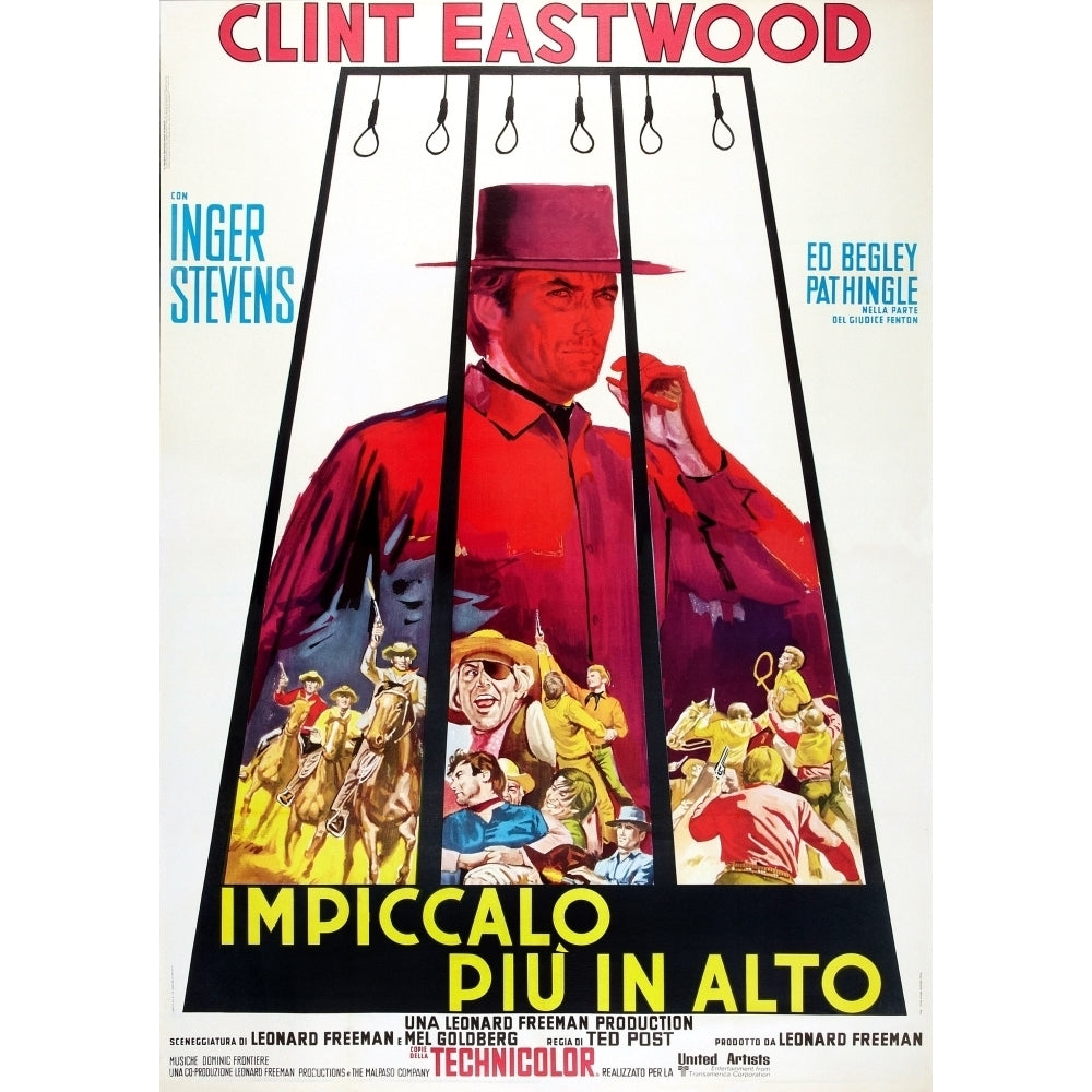 Hang Em High Clint Eastwood Italian Poster Art 1968 Movie Poster Masterprint Image 1