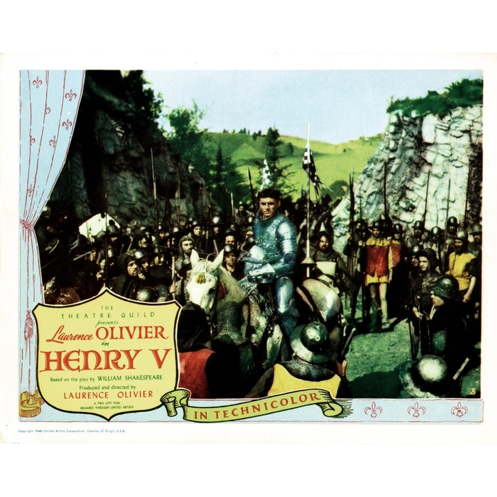 Henry V Laurence Olivier 1944 Movie Poster Masterprint Image 2