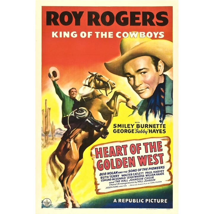 Heart Of The Golden West Roy Rogers 1942. Movie Poster Masterprint Image 1