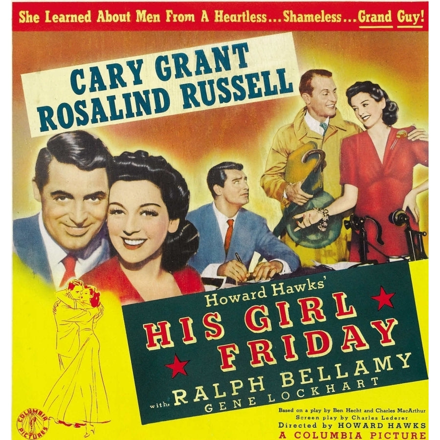 His Girl Friday Movie Poster Masterprint Image 1