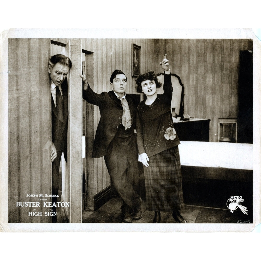 The High Sign Lobbycard Buster Keaton Bartine Burkett 1921. Movie Poster Masterprint Image 2