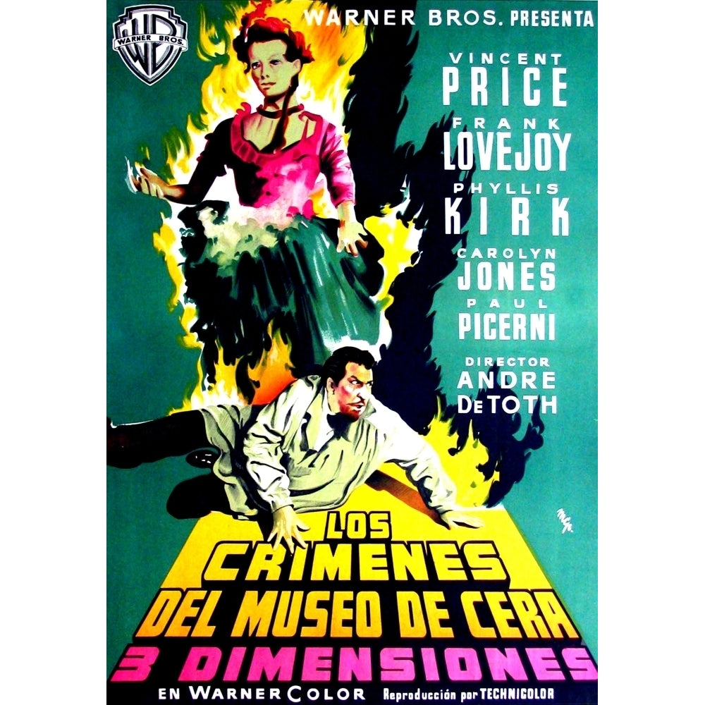 House Of Wax Vincent Price Featured On Spanish Poster Art 1953. Movie Poster Masterprint Image 2