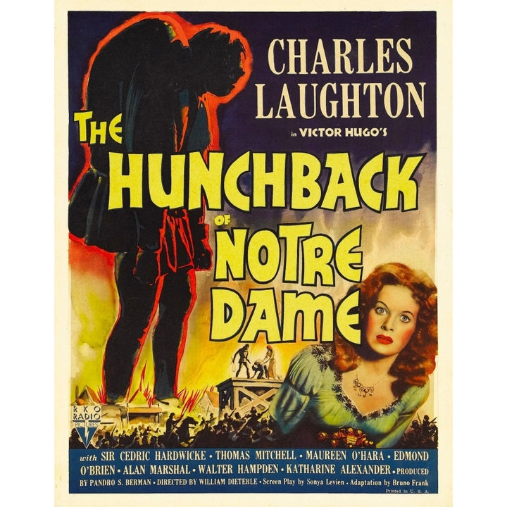 The Hunchback Of Notre Dame Right: Maureen OHara On Window Card 1939. Movie Poster Masterprint Image 1