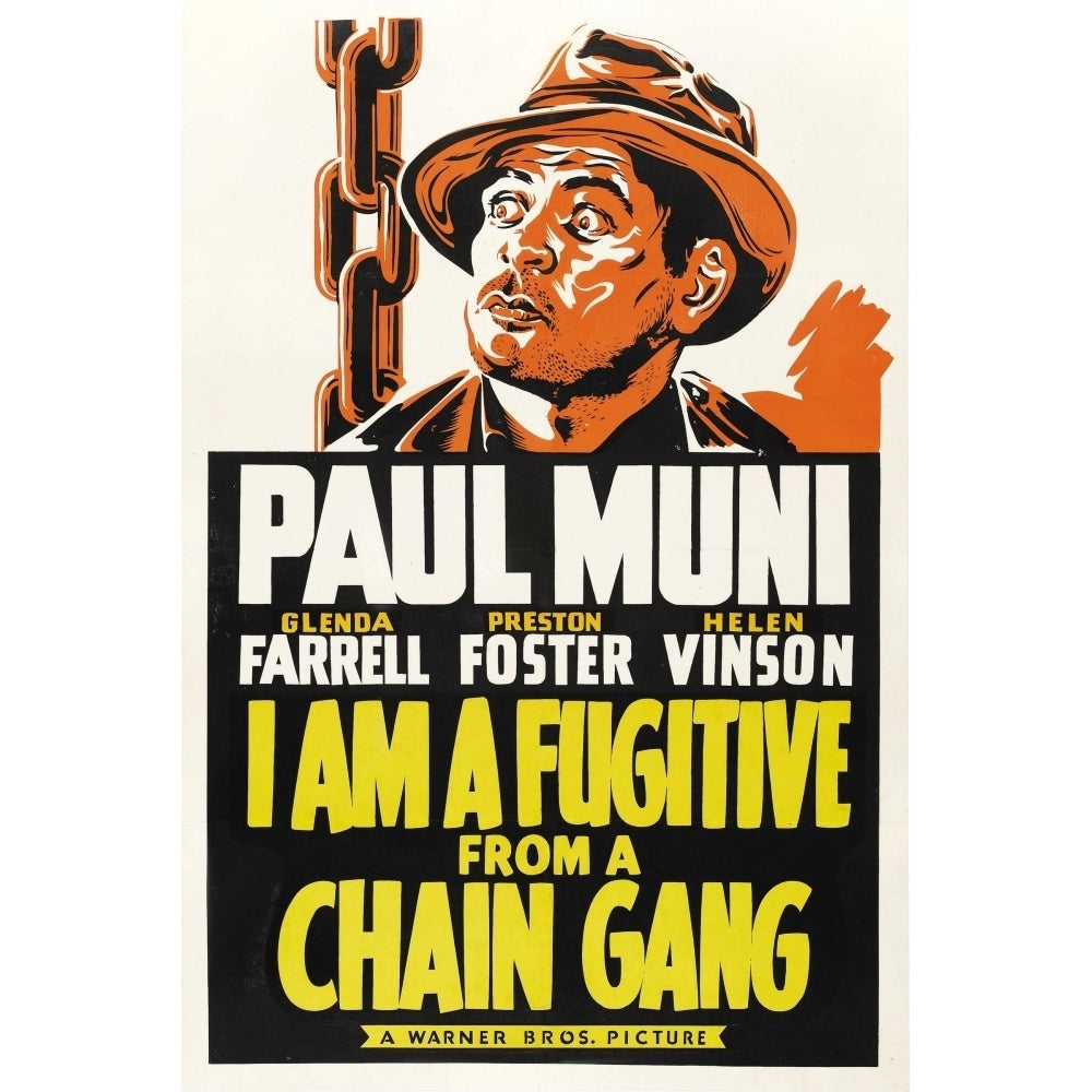 I Am A Fugitive From A Chain Gang Paul Muni 1932. Movie Poster Masterprint Image 1