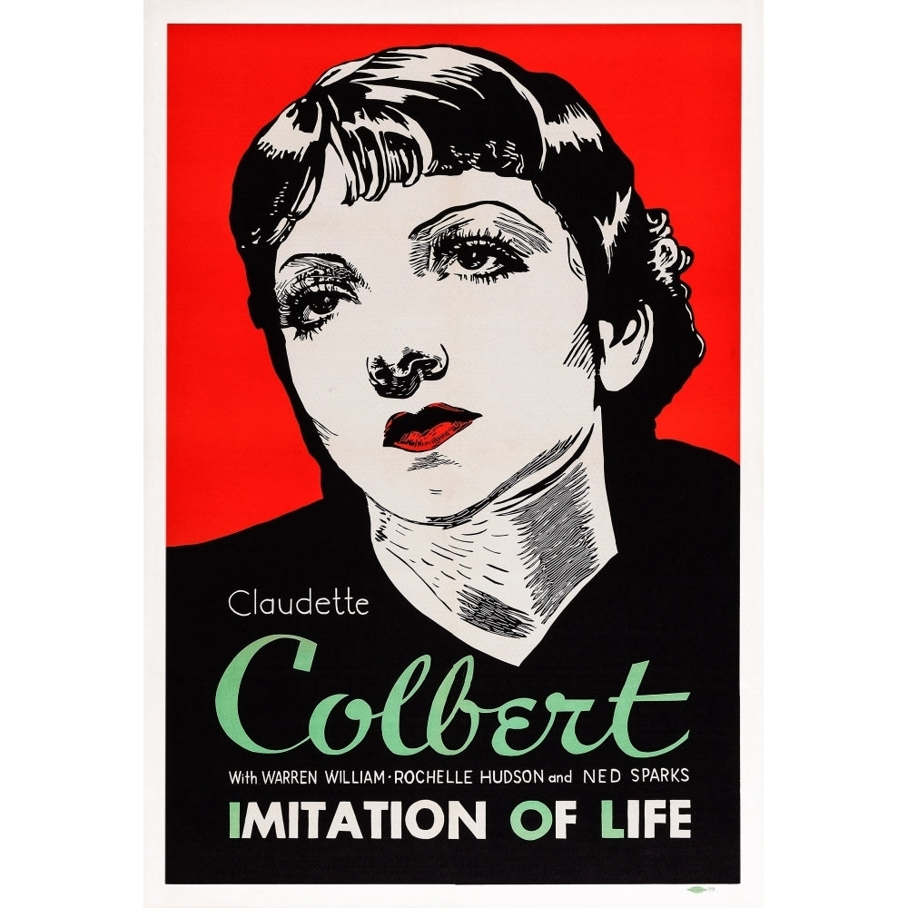 Imitation Of Life Us Poster Art Claudette Colbert 1934. Movie Poster Masterprint Image 2