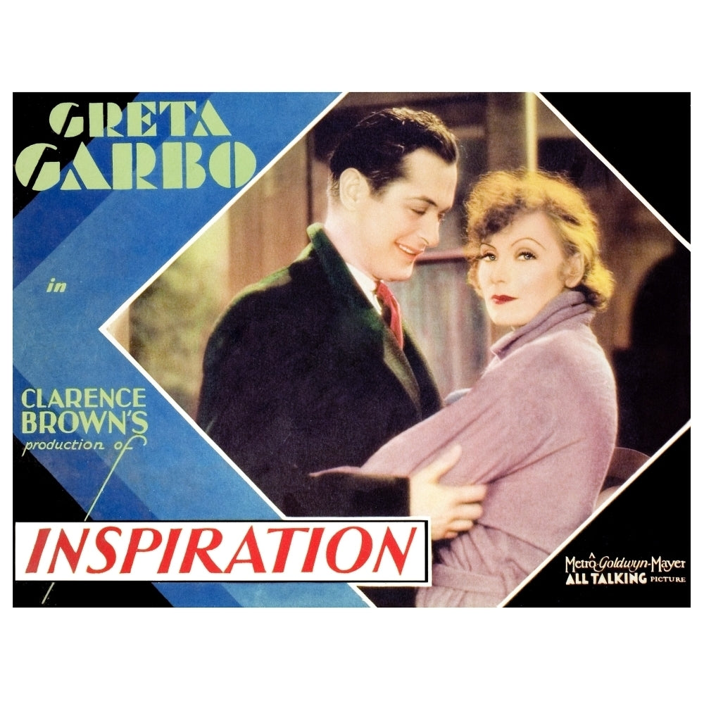 Inspiration Robert Montgomery Greta Garbo 1931. Movie Poster Masterprint Image 2