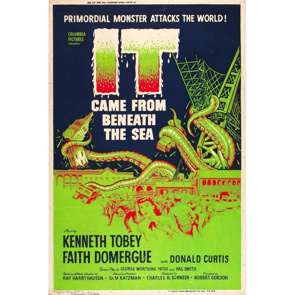 It Came From Beneath The Sea Poster Art 1955. Movie Poster Masterprint Image 2