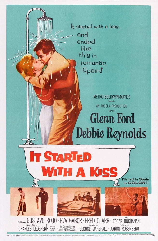 It Started With A Kiss From Left: Debbie Reynolds Glenn Ford 1959 Movie Poster Masterprint Image 1