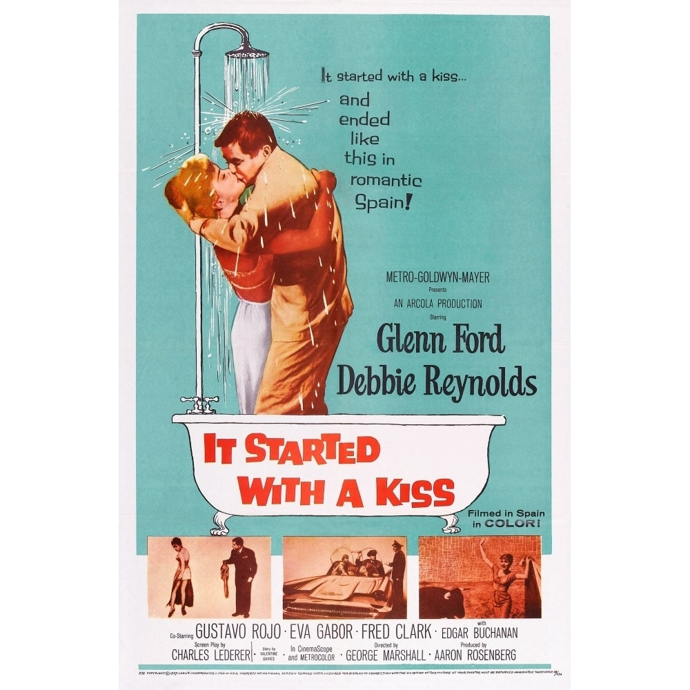 It Started With A Kiss From Left: Debbie Reynolds Glenn Ford 1959 Movie Poster Masterprint Image 2