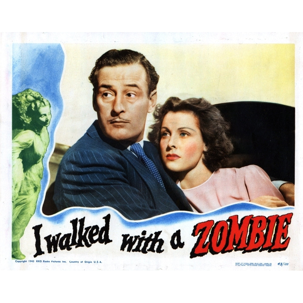 I Walked With A Zombie From Left Tom Conway Frances Dee 1943 Movie Poster Masterprint Image 2