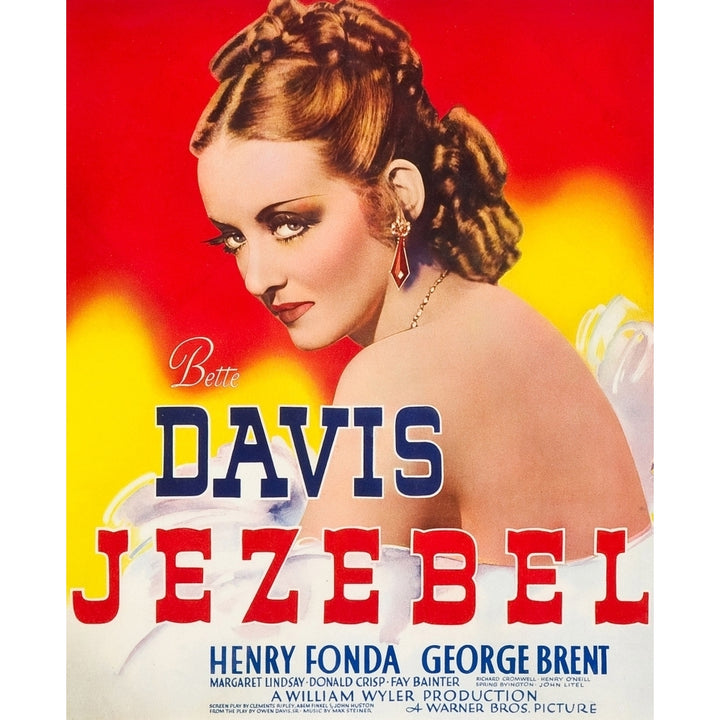 Jezebel Bette Davis On Window Card 1938. Movie Poster Masterprint Image 2