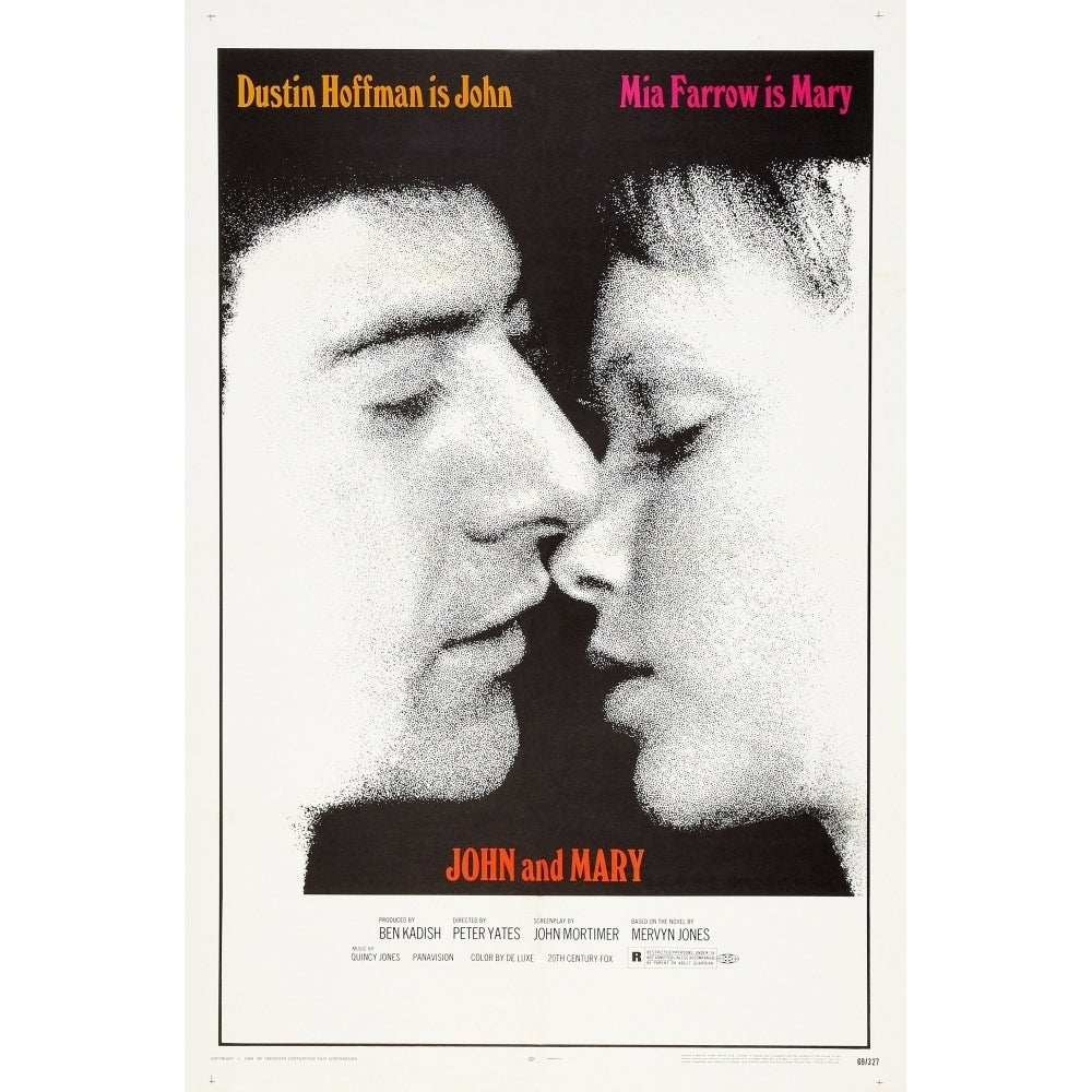 John And Mary Us Poster From Left: Dustin Hoffman Mia Farrow 1969 Movie Poster Masterprint Image 1