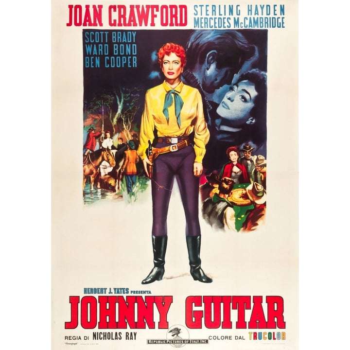 Johnny Guitar Joan Crawford On Italian Poster Art 1954. Movie Poster Masterprint Image 2