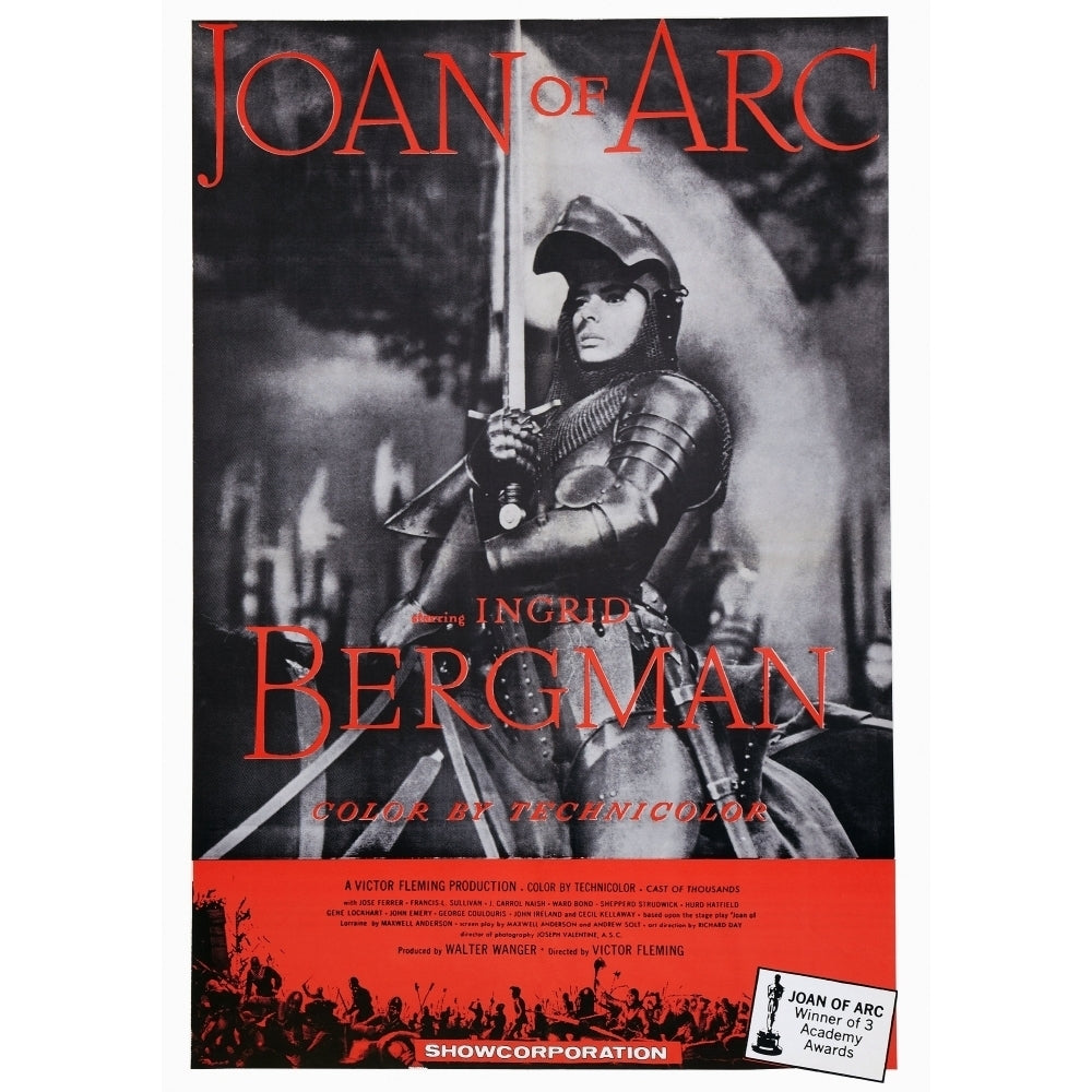 Joan Of Arc Us Poster Art Ingrid Bergman 1948 Movie Poster Masterprint Image 1