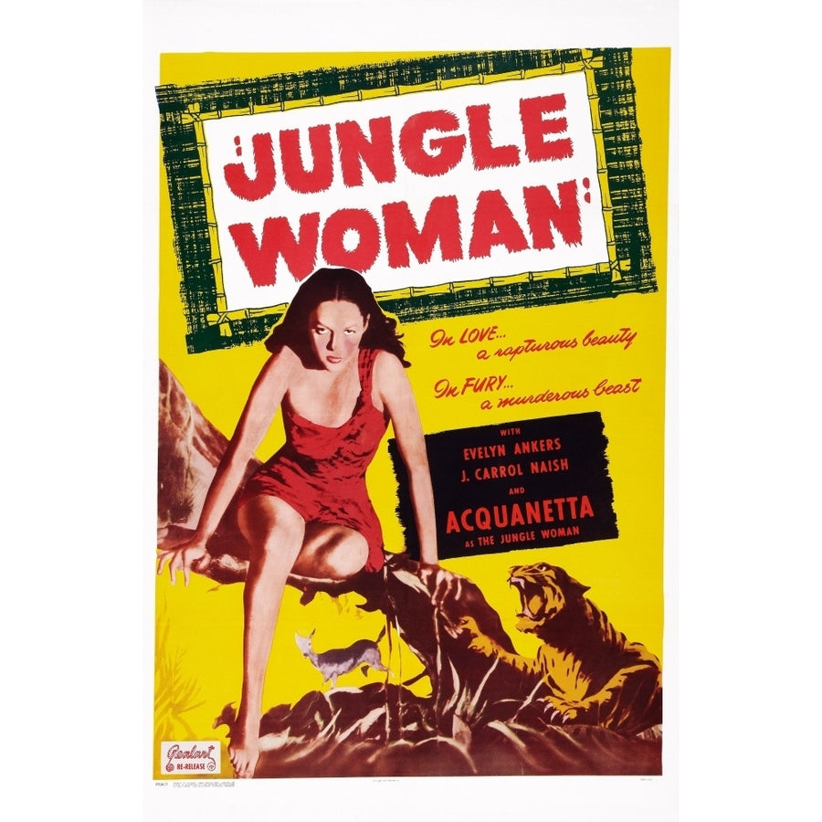 Jungle Woman Acquanetta On Poster Art 1944. Movie Poster Masterprint Image 1