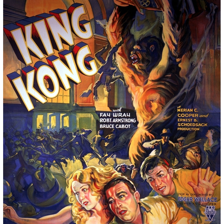 King Kong Fay Wray Robert Armstrong Bruce Cabot 1933. Movie Poster Masterprint Image 2