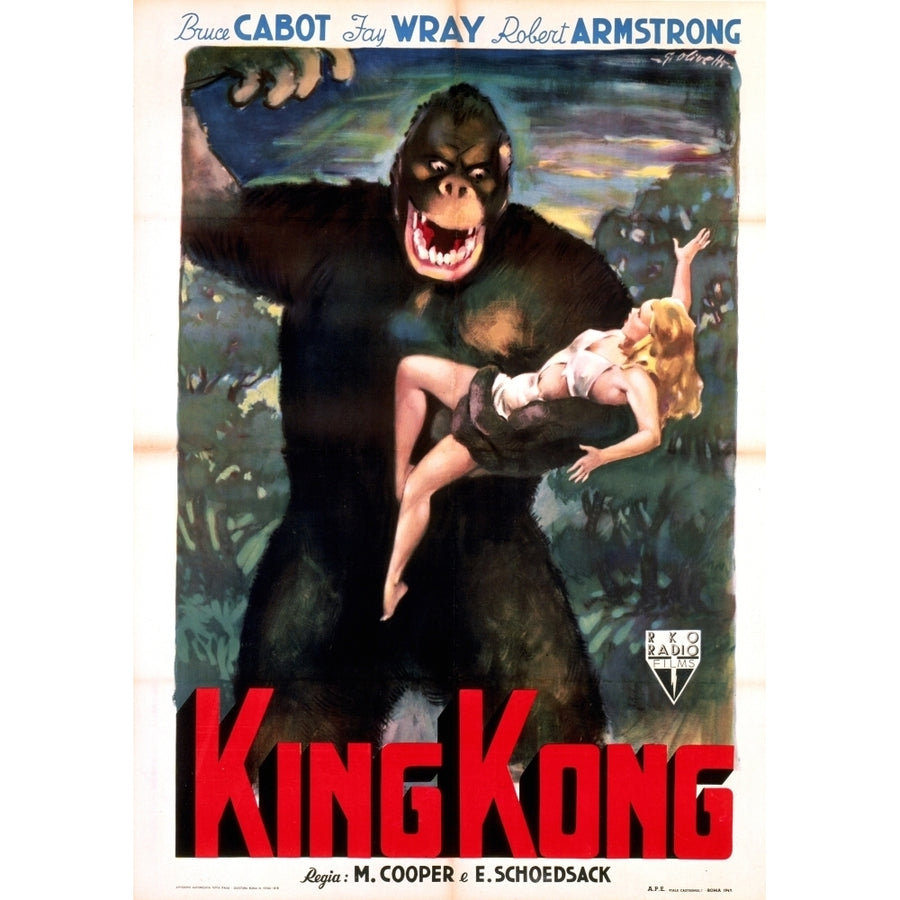 King Kong Italian Poster Art 1933. Movie Poster Masterprint Image 1