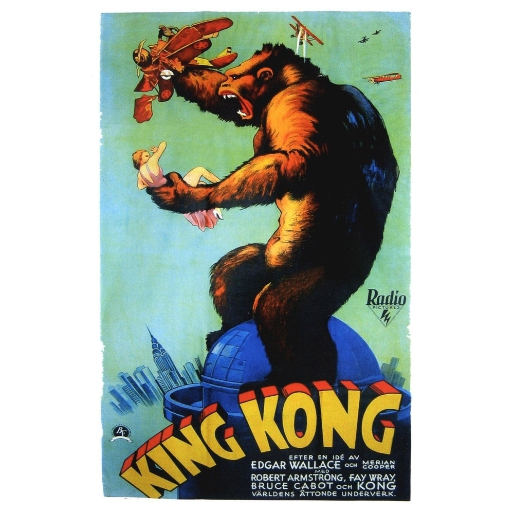 King Kong Swedish Poster Art 1933. Movie Poster Masterprint Image 2