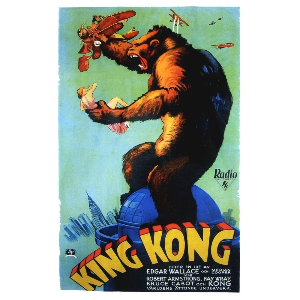 King Kong Swedish Poster Art 1933. Movie Poster Masterprint Image 1