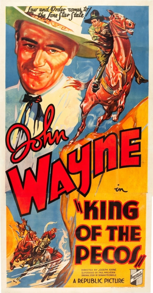 King Of The Pecos John Wayne On Poster Art 1936. Movie Poster Masterprint Image 1