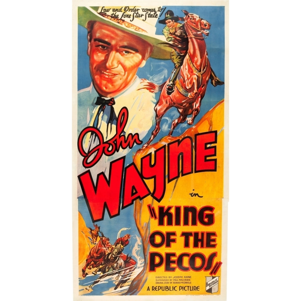 King Of The Pecos John Wayne On Poster Art 1936. Movie Poster Masterprint Image 2