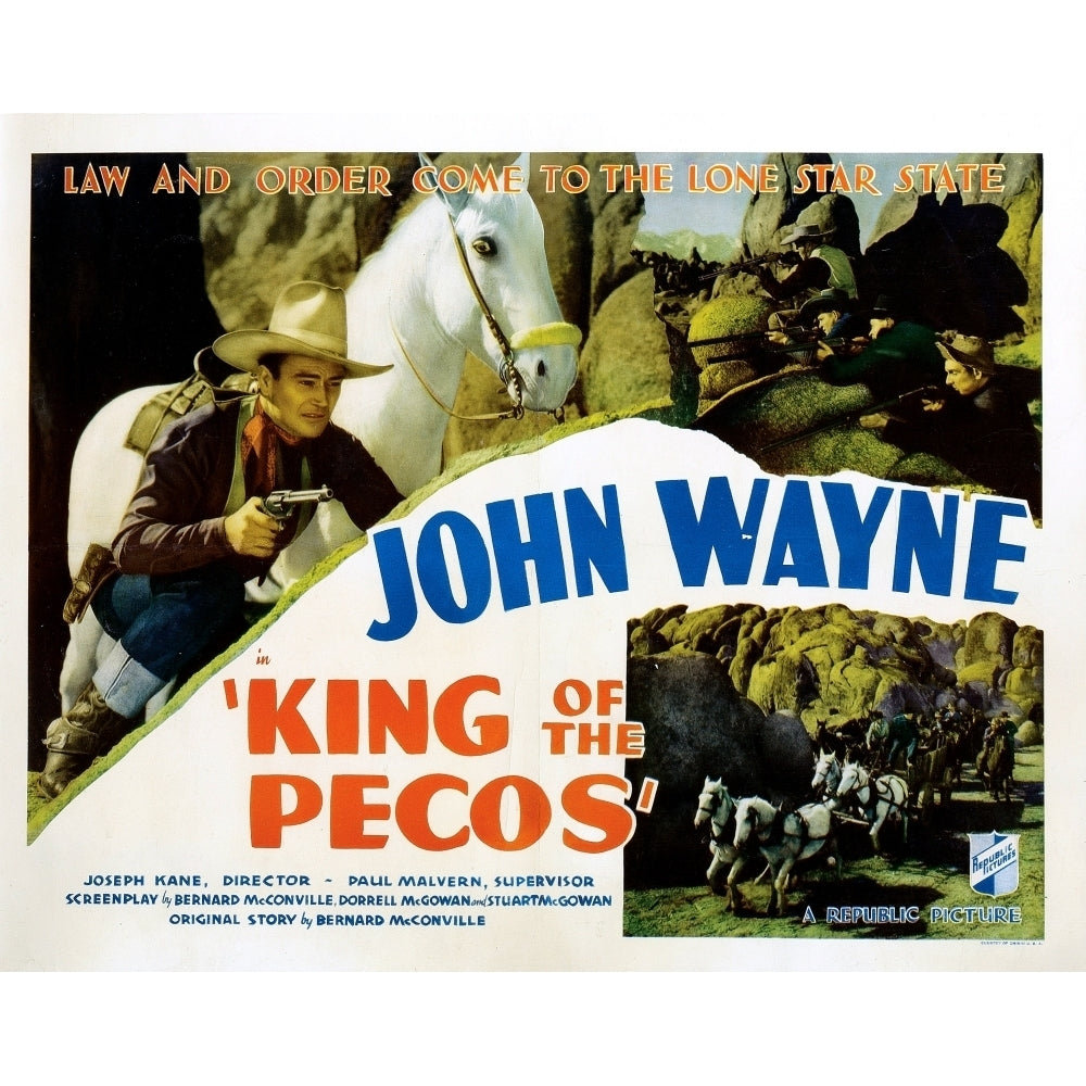 King Of The Pecos John Wayne 1936 Movie Poster Masterprint Image 2