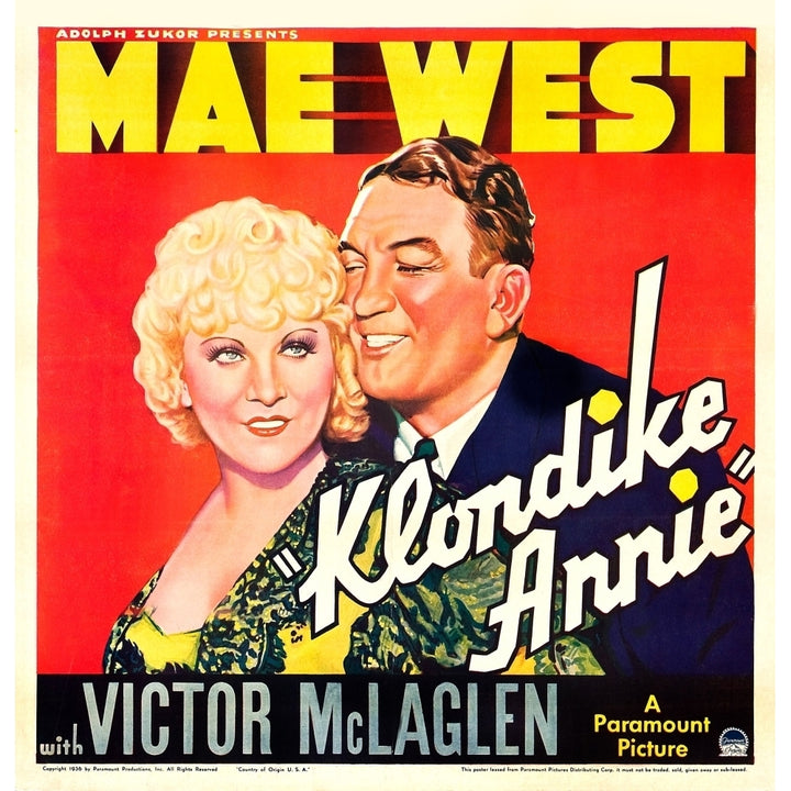 Klondike Annie Us Poster Art From Left: Mae West Victor Mclaglen 1936 Movie Poster Masterprint Image 1