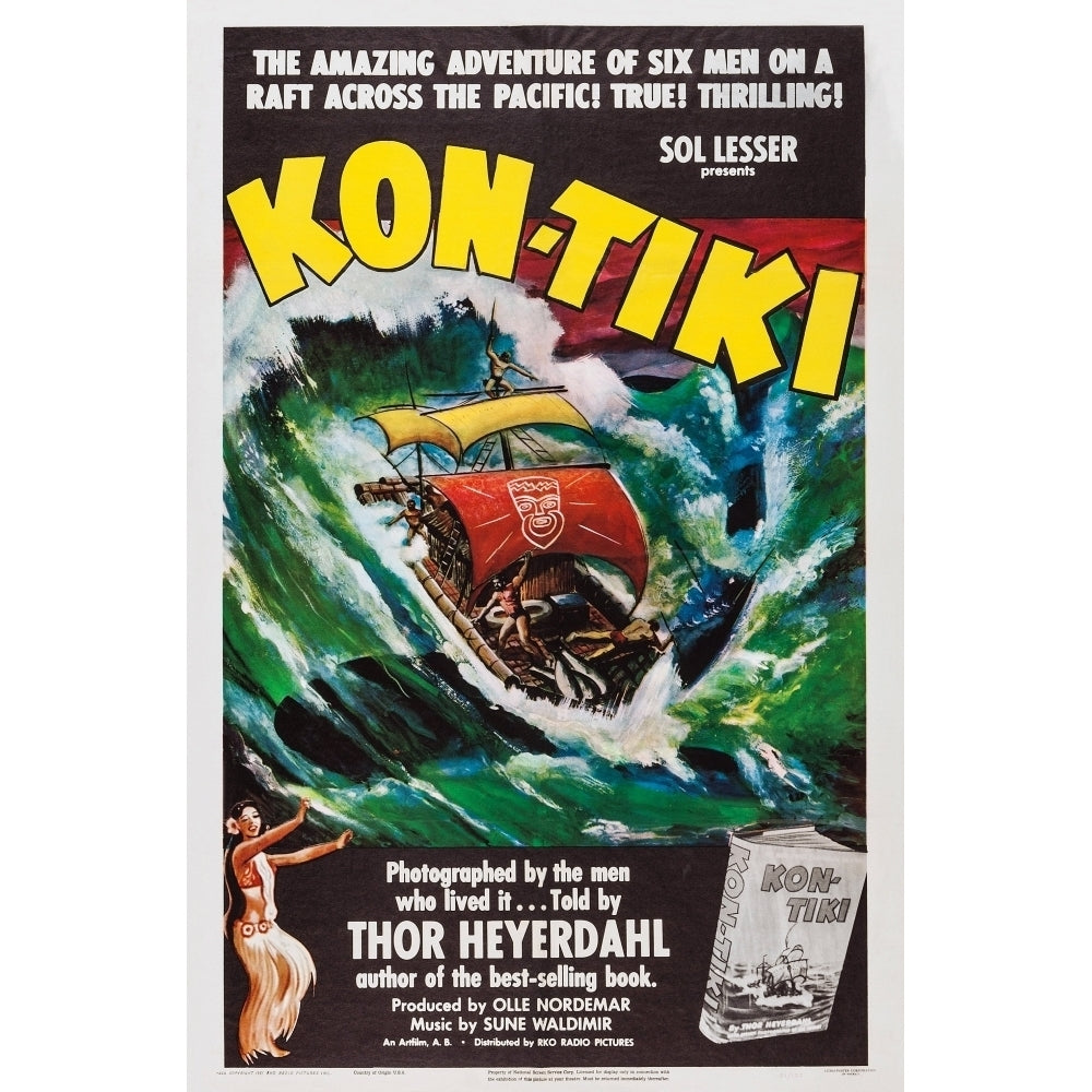 Kon-Tiki Norwegian Poster 1950 Movie Poster Masterprint Image 2