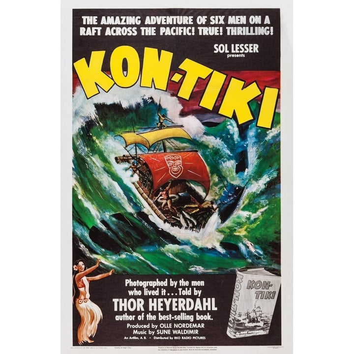 Kon-Tiki Norwegian Poster 1950 Movie Poster Masterprint Image 1