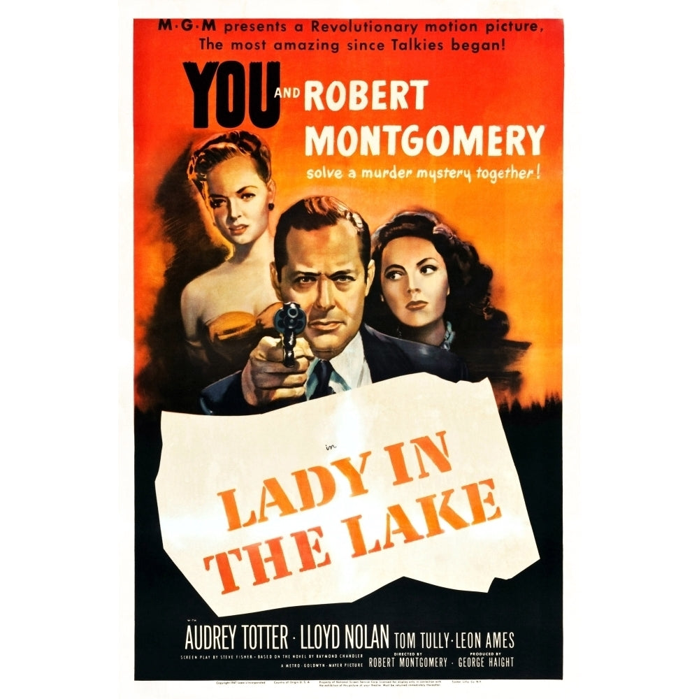 Lady In The Lake Audrey Totter Robert Montgomery Jayne Meadows 1947 Movie Poster Masterprint Image 2