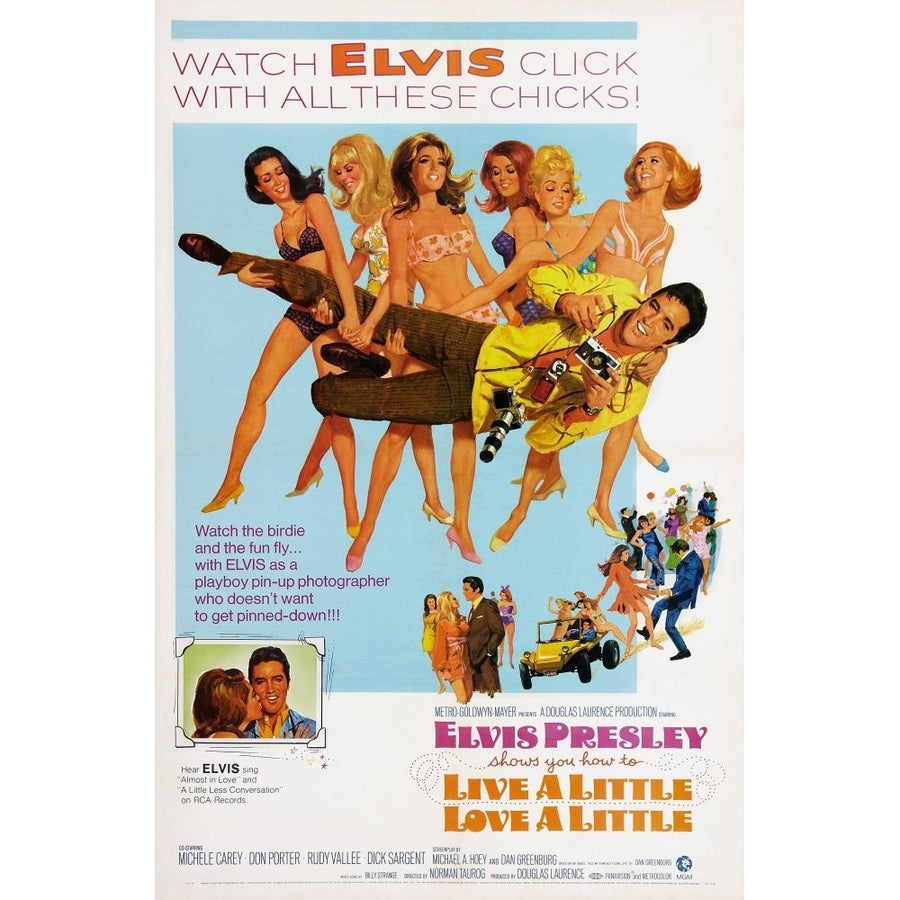 Live A Little Love A Little Us Poster Art Elvis Presley 1968 Poster Print Image 1