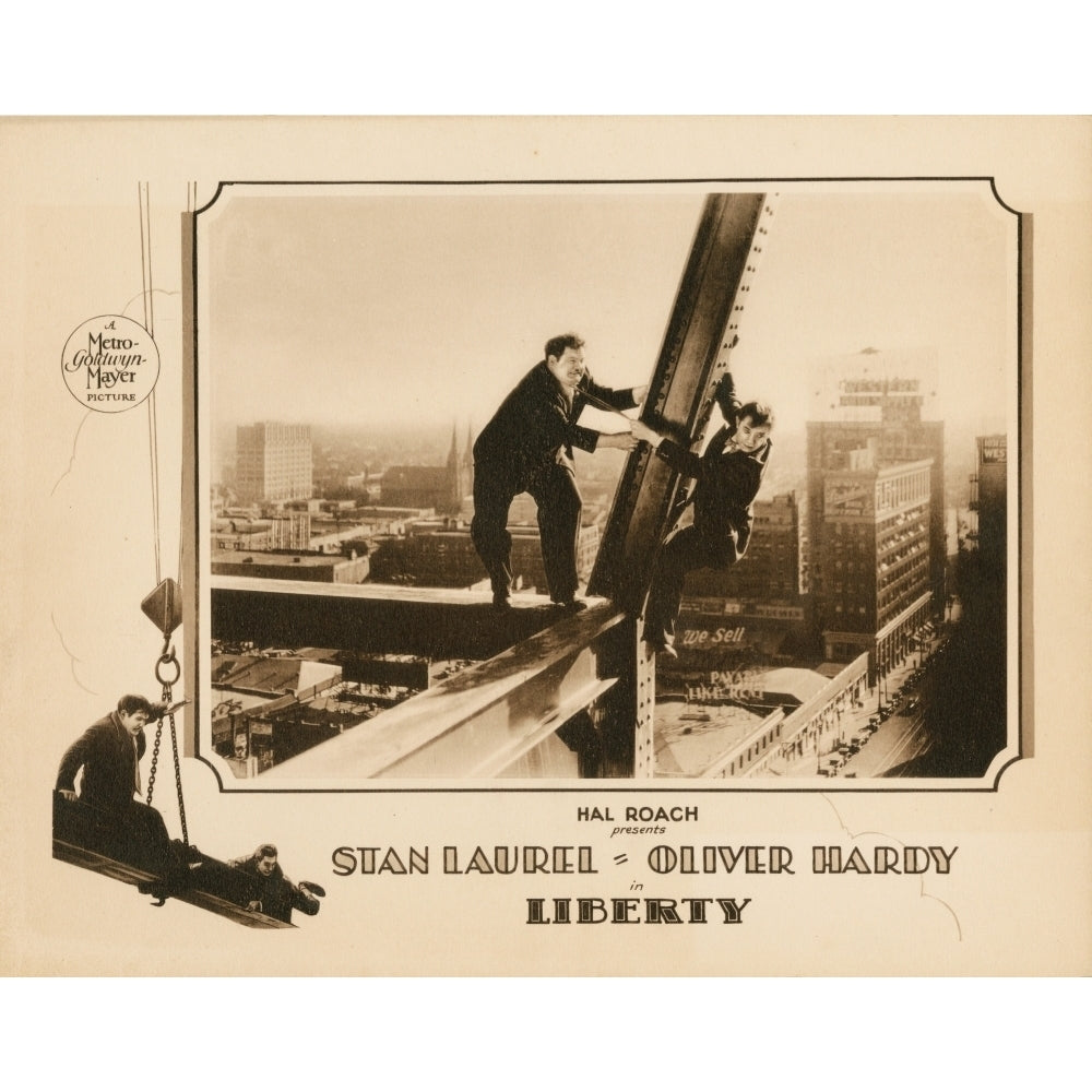 Liberty Lobbycard From Left Oliver Hardy Stan Laurel 1929 Movie Poster Masterprint Image 2