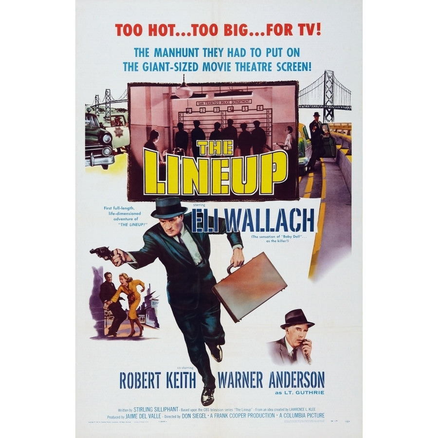 The Lineup Us Poster Art Center: Eli Wallach; Bottom Right: Warner Anderson 1958 Movie Poster Masterprint Image 1