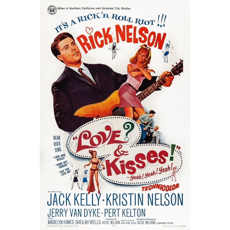 Love And Kisses Us Poster Art Ricky Nelson 1965. Movie Poster Masterprint Image 1