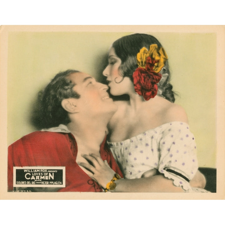 The Loves Of Carmen Lobbycard From Left: Dolores Del Rio Victor Mclaglen 1927 Movie Poster Masterprint Image 1