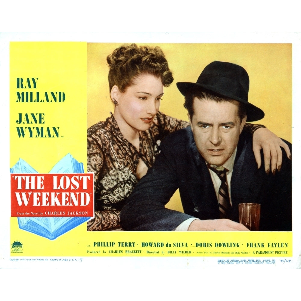 The Lost Weekend From Left Doris Dowling Ray Milland 1945 Movie Poster Masterprint Image 1