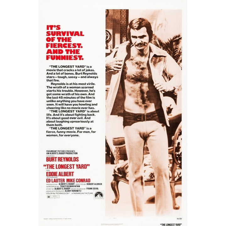 The Longest Yard Us Poster Art Burt Reynolds 1974 Movie Poster Masterprint Image 1