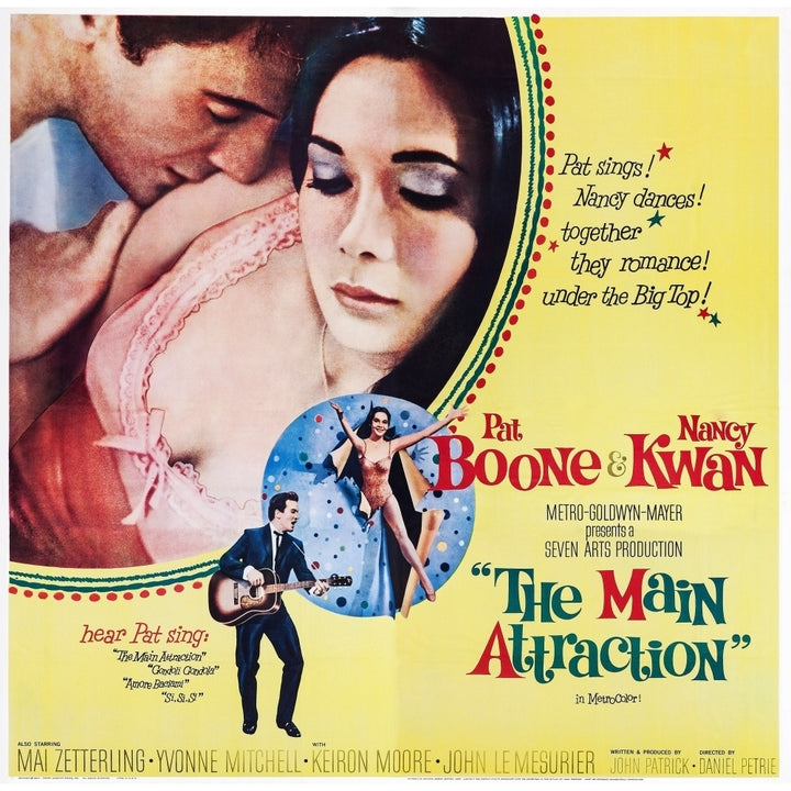 The Main Attraction Us Poster Art From Left: Pat Boone Nancy Kwan 1962 Movie Poster Masterprint Image 1