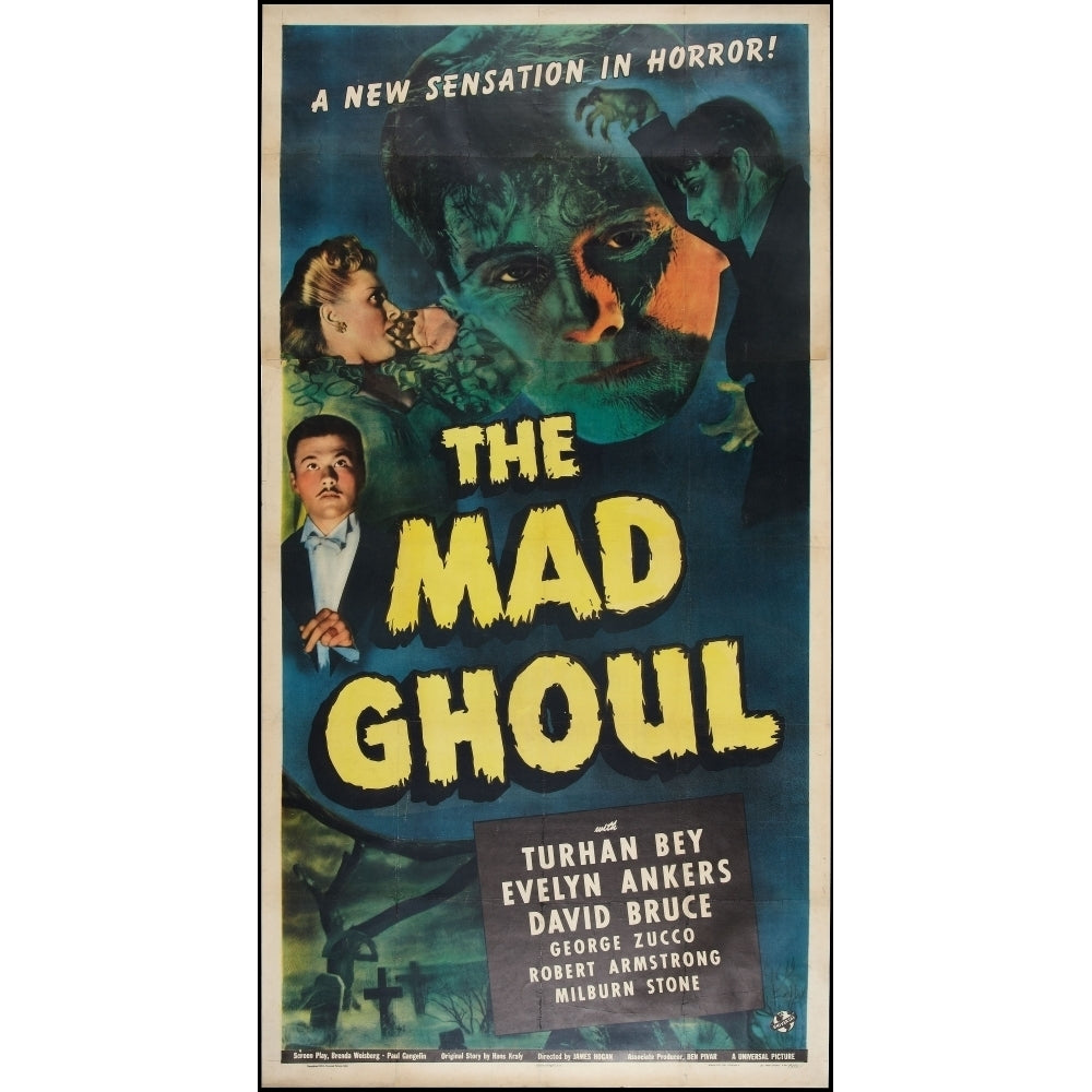 The Mad Ghoul Top L-R: Evelyn Ankers David Bruce Bottom: Turhan Bey Poster Art 1943 Movie Poster Masterprint Image 1