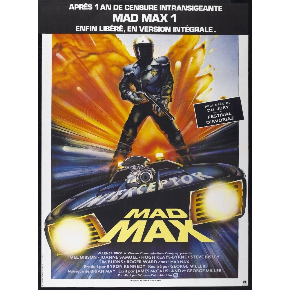 Mad Max French Poster 1979. ???? Warner Bros./Courtesy Everett Collection Movie Poster Masterprint Image 1