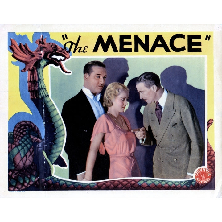 The Menace From Left Walter Byron Bette Davis H.B. Warner 1932 Movie Poster Masterprint Image 1