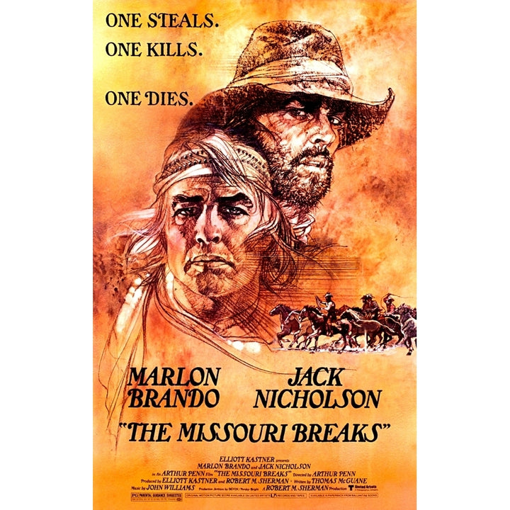 The Missouri Breaks Marlon Brando Jack Nicholson 1976 Movie Poster Masterprint Image 2