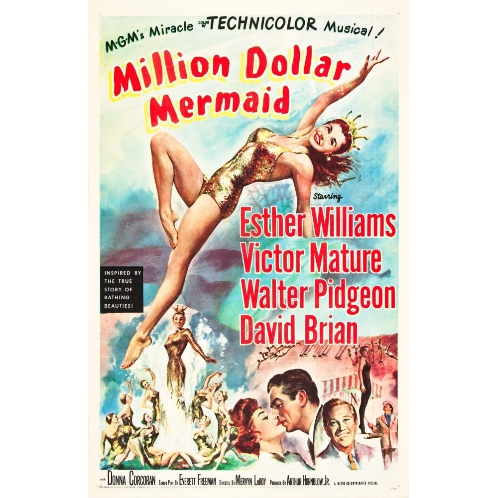 Million Dollar Mermaid Esther Williams Victor Mature David Brian 1952 Movie Poster Masterprint Image 2