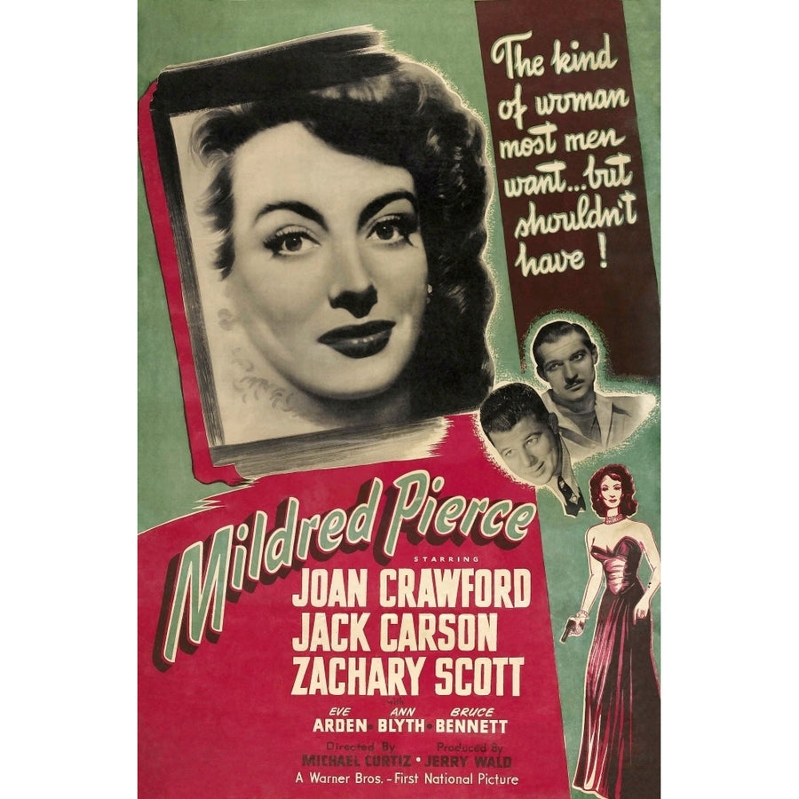 Mildred Pierce Us Poster From Left: Joan Crawford Zachary Scott Jack Carson 1945 Movie Poster Masterprint Image 1