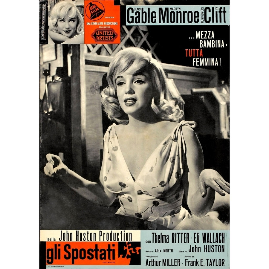 The Misfits Italian Poster Marilyn Monroe 1961 Movie Poster Masterprint Image 1