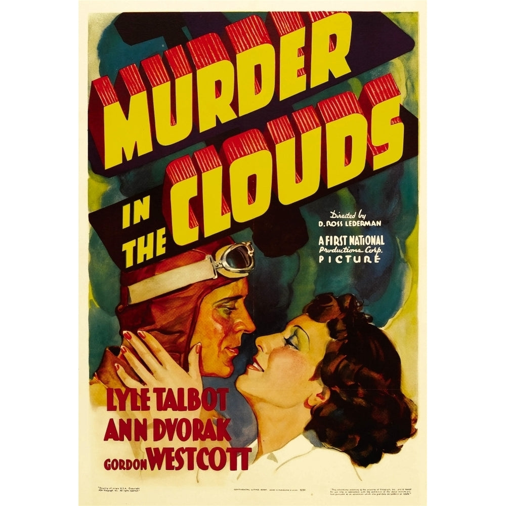 Murder In The Clouds From Left: Lyle Talbot Ann Dvorak 1934. Movie Poster Masterprint Image 1