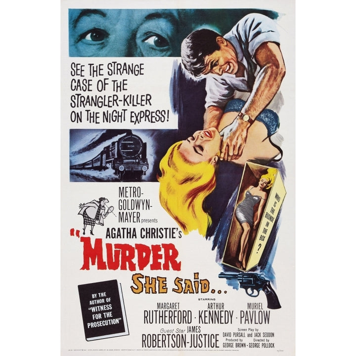 Murder She Said Us Poster Art Top Left Corner: Margaret Rutherford 1961 Movie Poster Masterprint Image 1