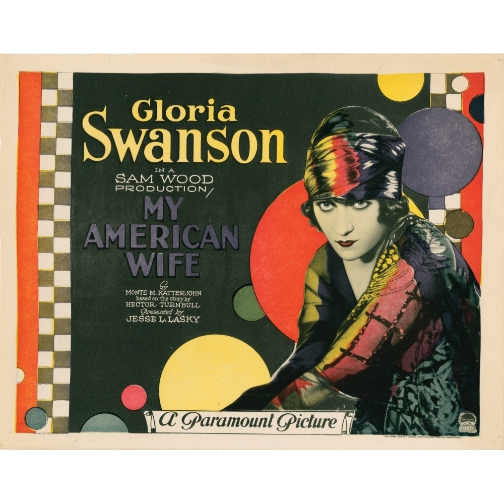 My American Wife Lobbycard Gloria Swanson 1922. Movie Poster Masterprint Image 2